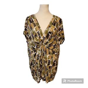 New York and Co. Patterned Women's Blouse Size XL